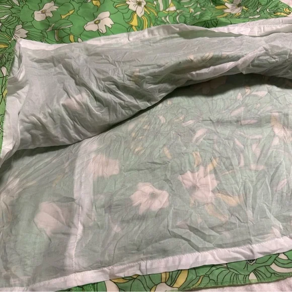 Express Green Floral A-Line Skirt - Picture 8 of 8